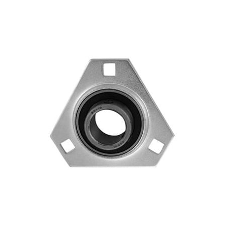 Ami Bearings AMI BEARINGS -SINGLE ROW BALL BEARING - 12MM NARROW SET SCREW PRESSED STEEL 3-BOLT FLANGE BPFT1